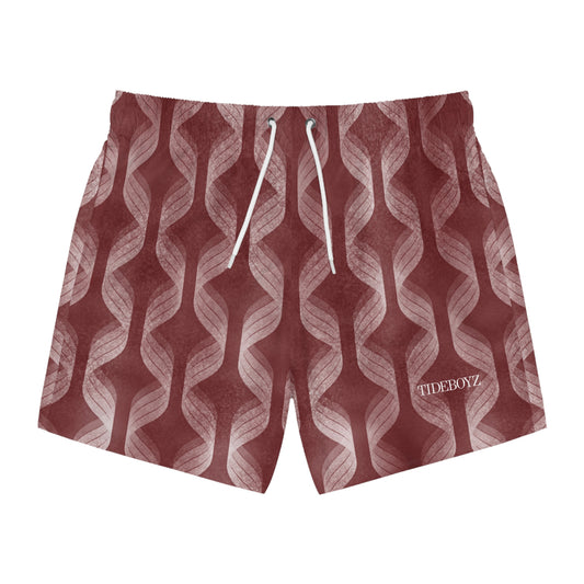 Crimson Wave Swim Shorts