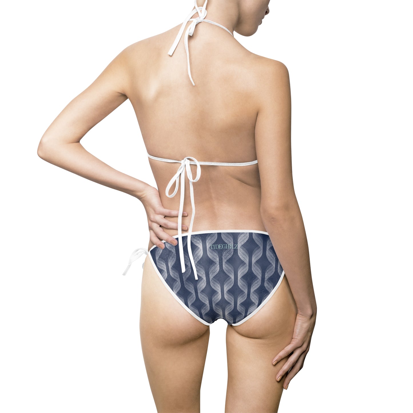 Navy Wave Stripe Bikini